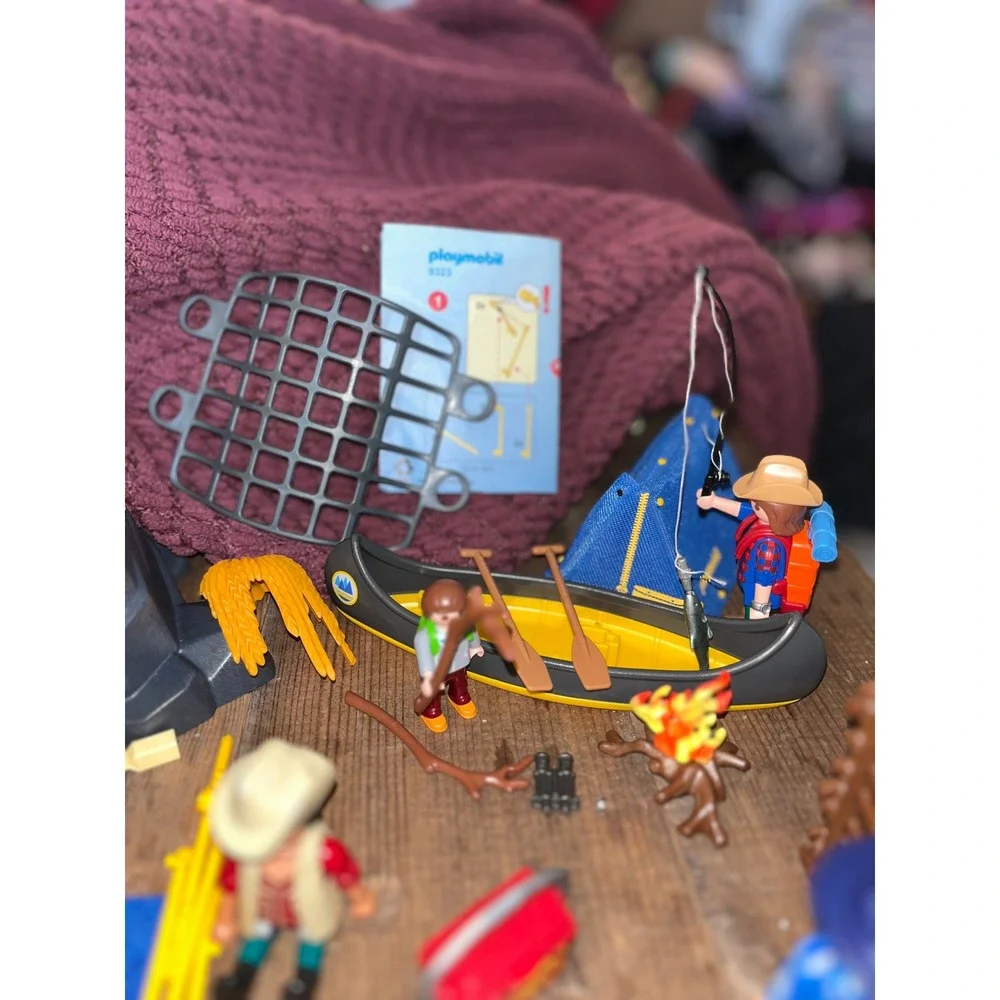 Playmobil Adventure Lot ATV Canoe Tent Figures Skeleton Jungle Safari